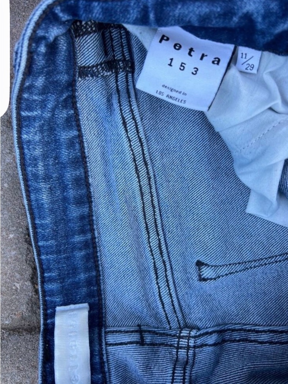 Petra 153 Blue Distressed Flare Jeans - Women - Picture 3 of 3